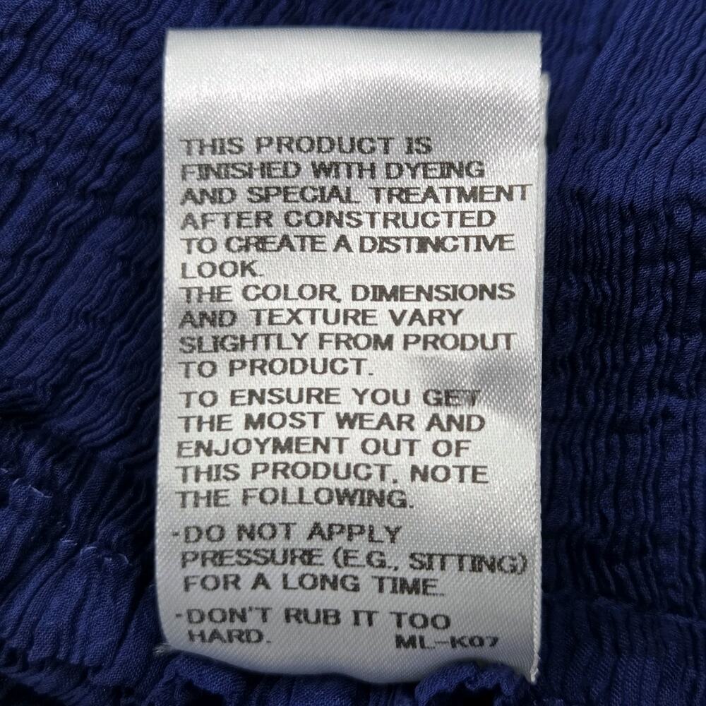 Issey Miyake Cauliflower Pleated Sheer Blue Batwing Button Cardigan OS Japan - Picture 9 of 9